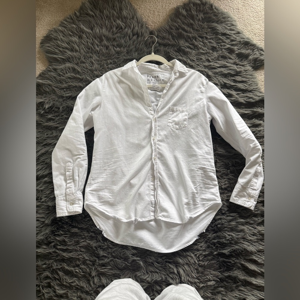 Frank & Eileen white denim button up